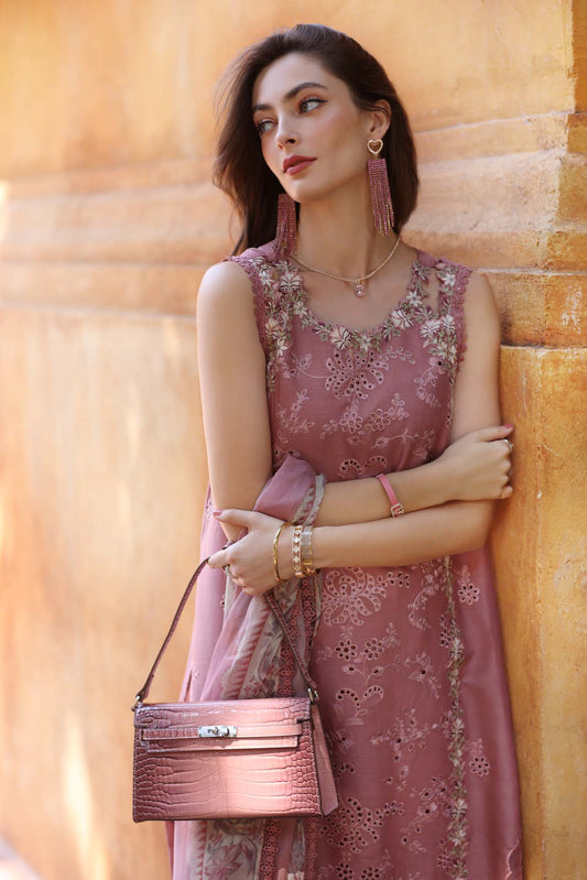 Noor By Saadia Asad Eid Luxury Handwork Laserkari'25 Unstitched 3pcs