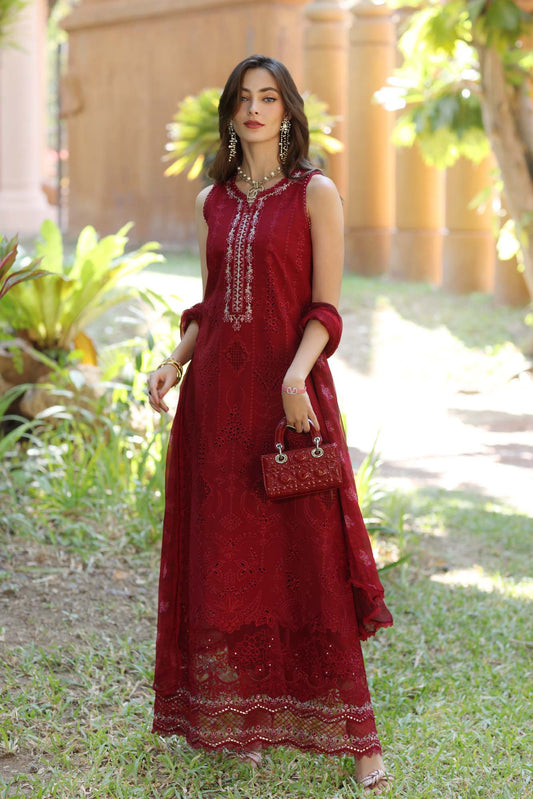 Noor By Saadia Asad Eid Luxury Handwork Laserkari'25 Unstitched 3pcs