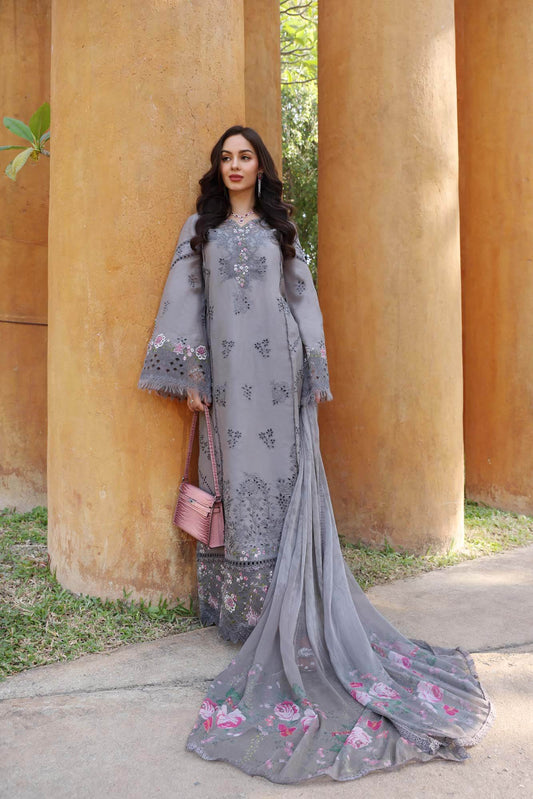 Noor By Saadia Asad Eid Luxury Handwork Laserkari'25 Unstitched 3pcs - Jotey