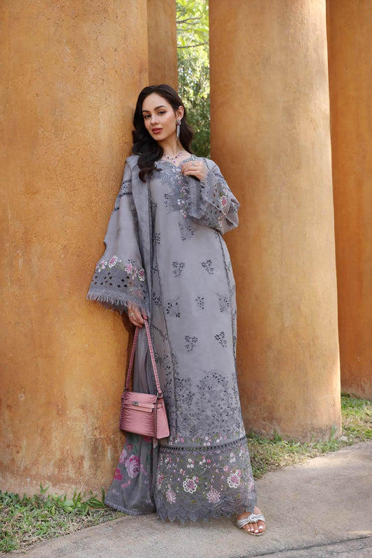 Noor By Saadia Asad Eid Luxury Handwork Laserkari'25 Unstitched 3pcs - Jotey