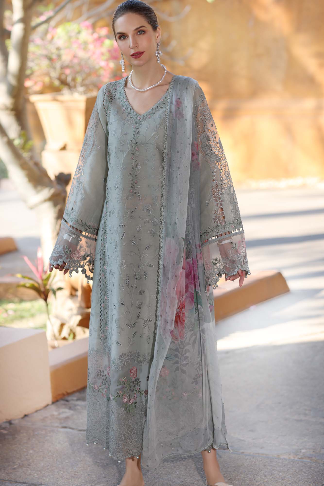 Noor By Saadia Asad Eid Luxury Handwork Laserkari'25 Unstitched 3pcs