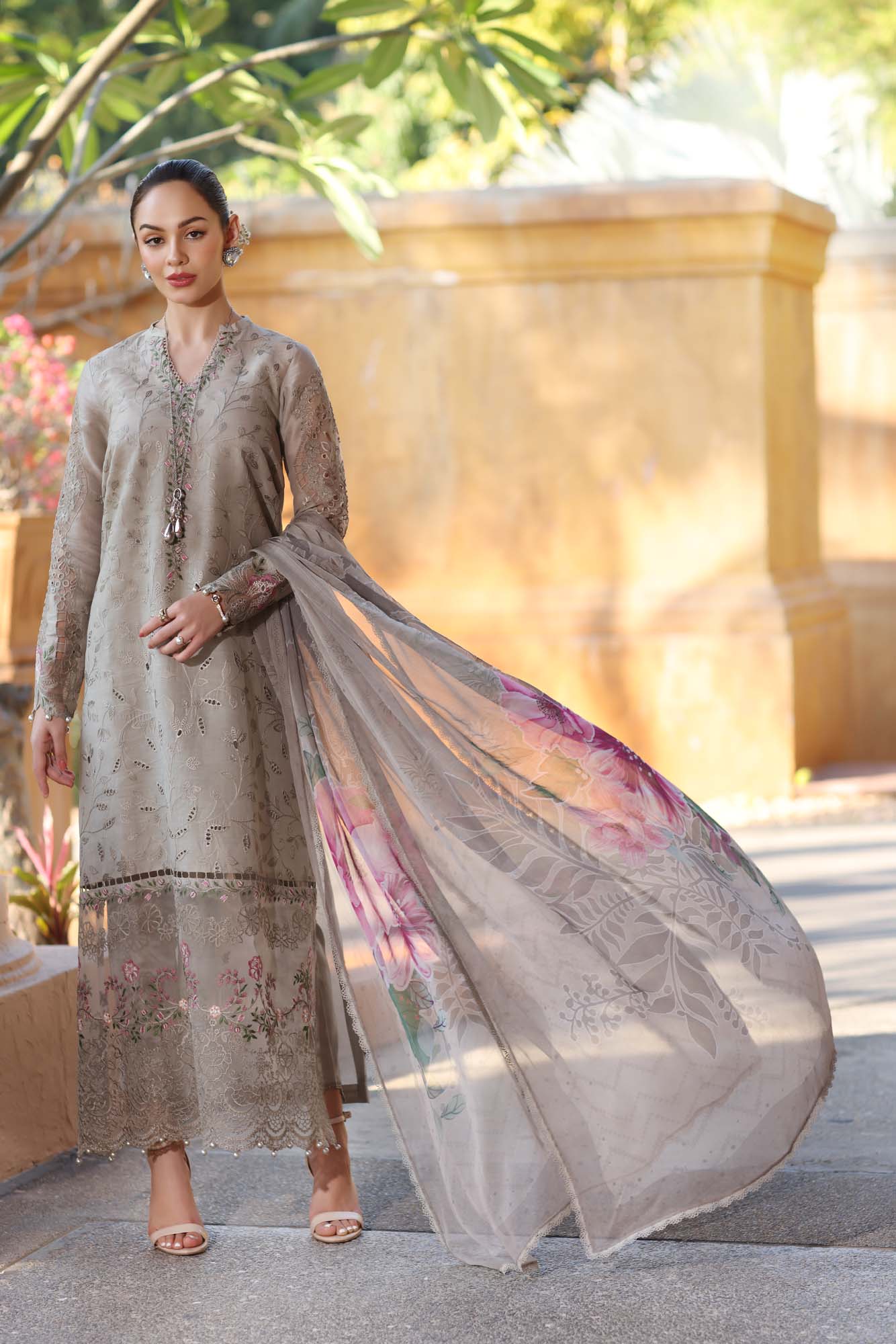 Noor By Saadia Asad Eid Luxury Handwork Laserkari'25 Unstitched 3pcs