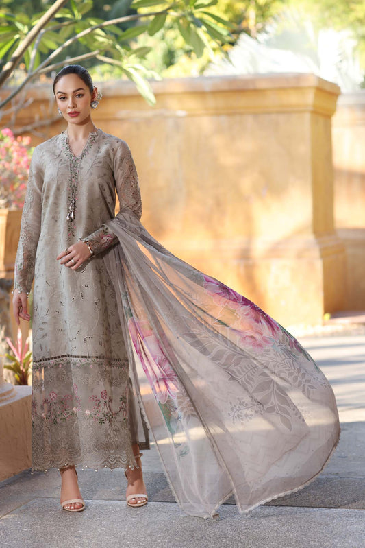Noor By Saadia Asad Eid Luxury Handwork Laserkari'25 Unstitched 3pcs