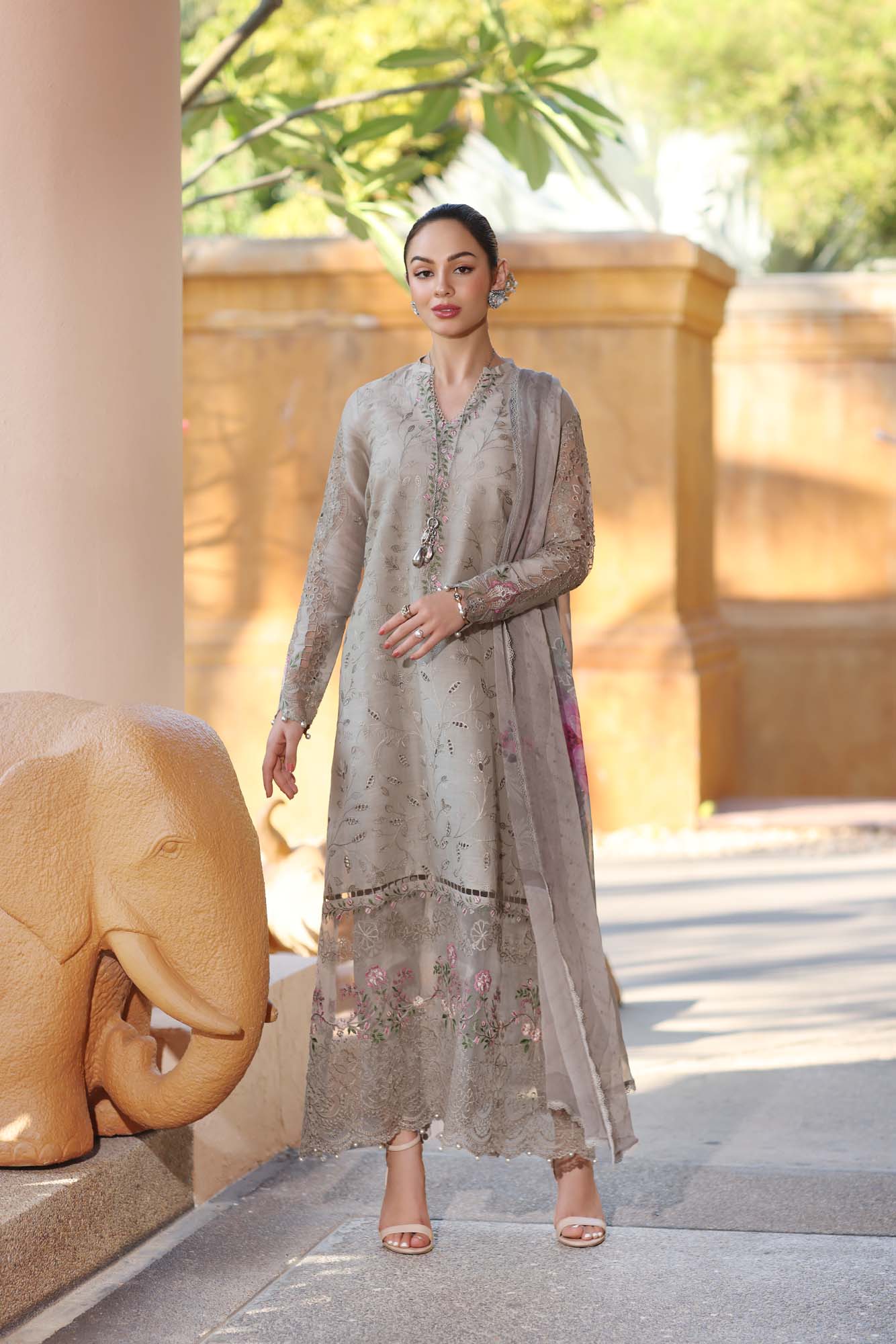 Noor By Saadia Asad Eid Luxury Handwork Laserkari'25 Unstitched 3pcs