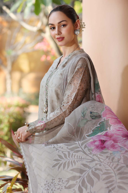 Noor By Saadia Asad Eid Luxury Handwork Laserkari'25 Unstitched 3pcs