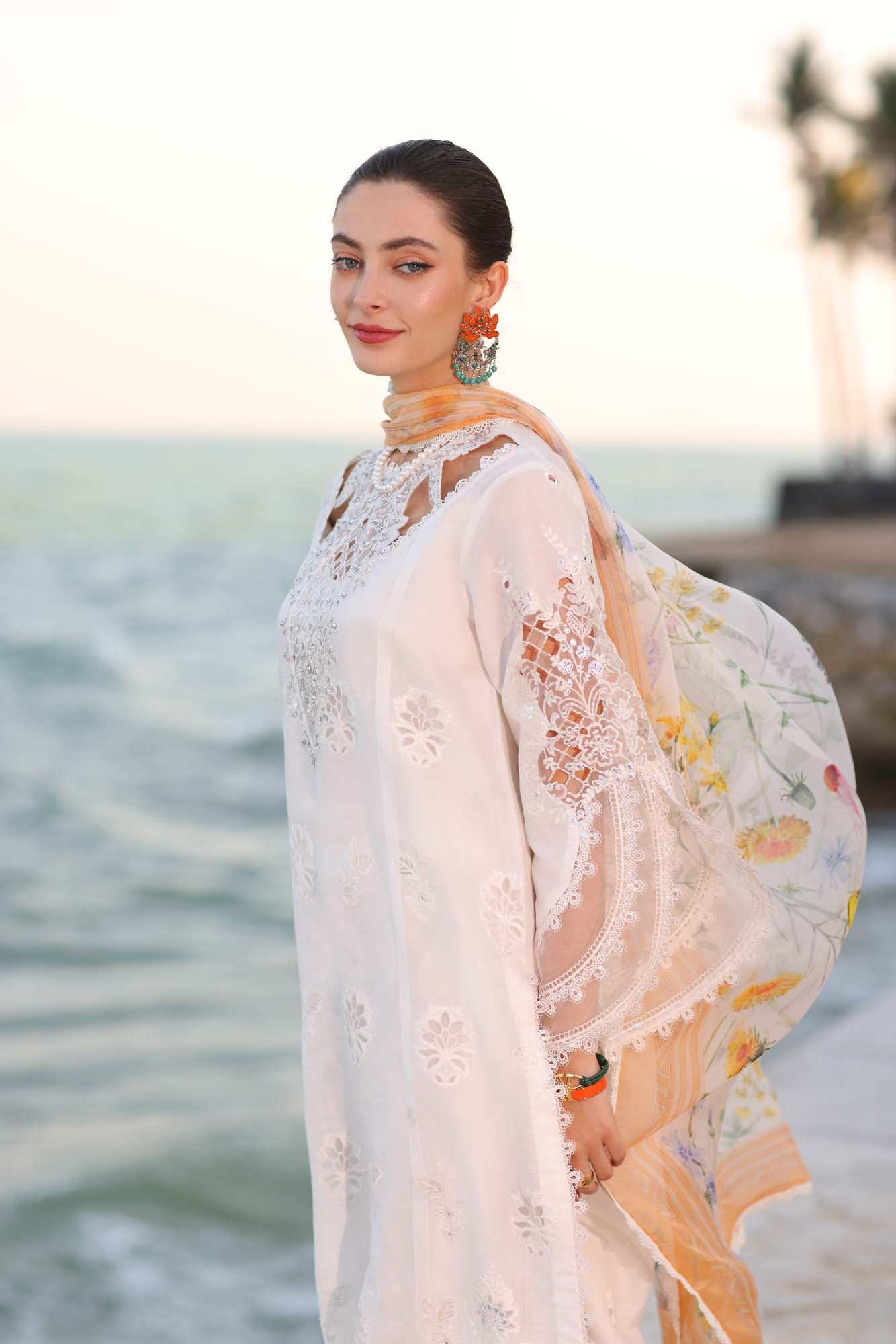Noor By Saadia Asad Eid Luxury Handwork Laserkari'25 Unstitched 3pcs