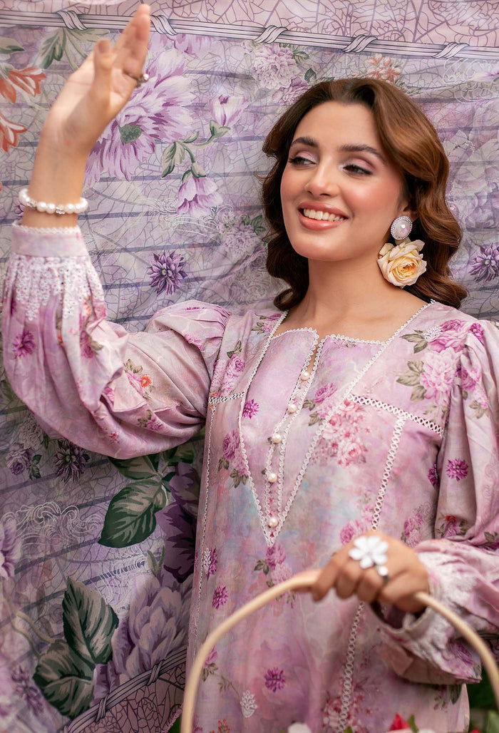 Adan's Prints by Meerab Malik Embroidered Lawn 3pcs - Jotey