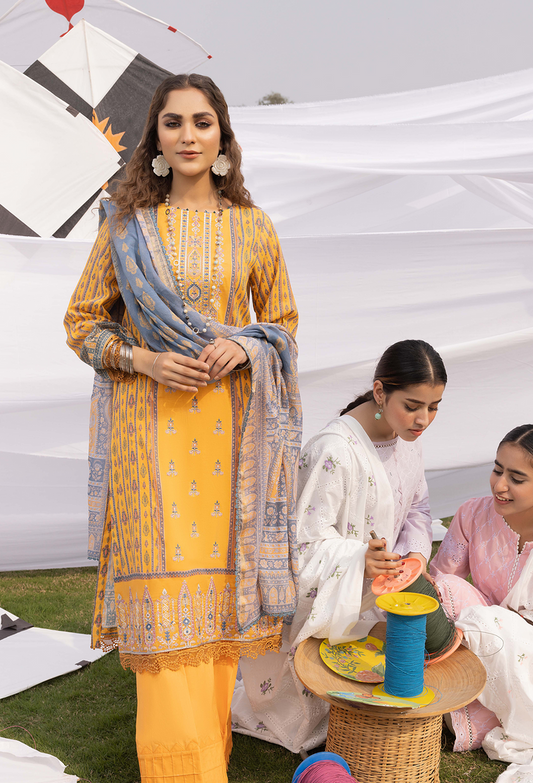 Adans Libas Umang Embroidered Suvic Lawn 3pcs Jotey