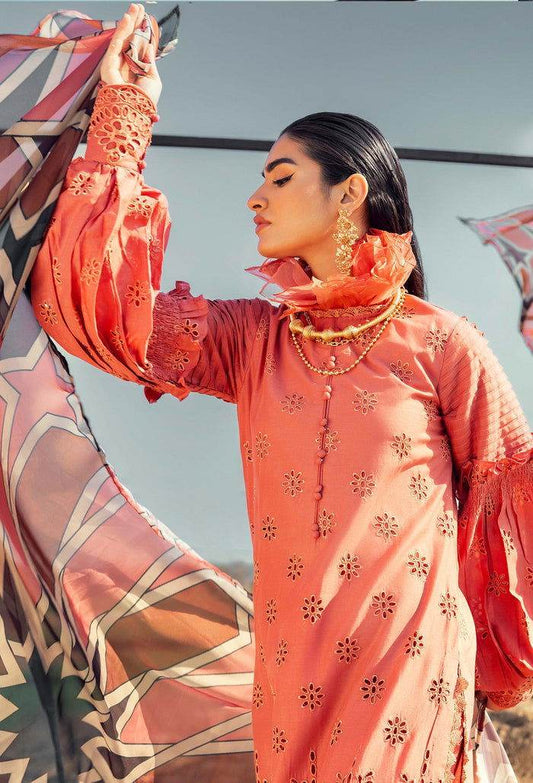 Adans Libas Lawn Eid Edit 24 Embroidered Unstitched 3pcs - Jotey