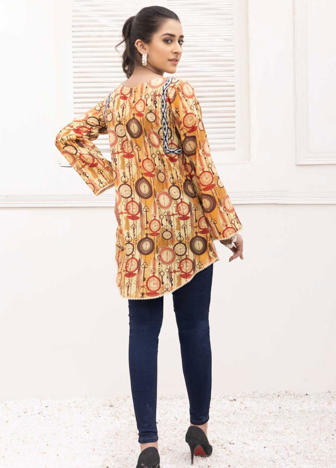 Adans Libas Printed Lawn Stitched Kurti - Jotey
