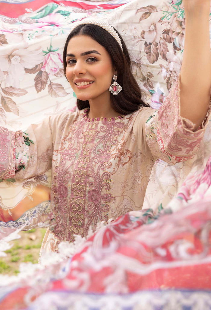 Adans Libas Prints By Nafia Atta Unstitched 3pcs - Jotey