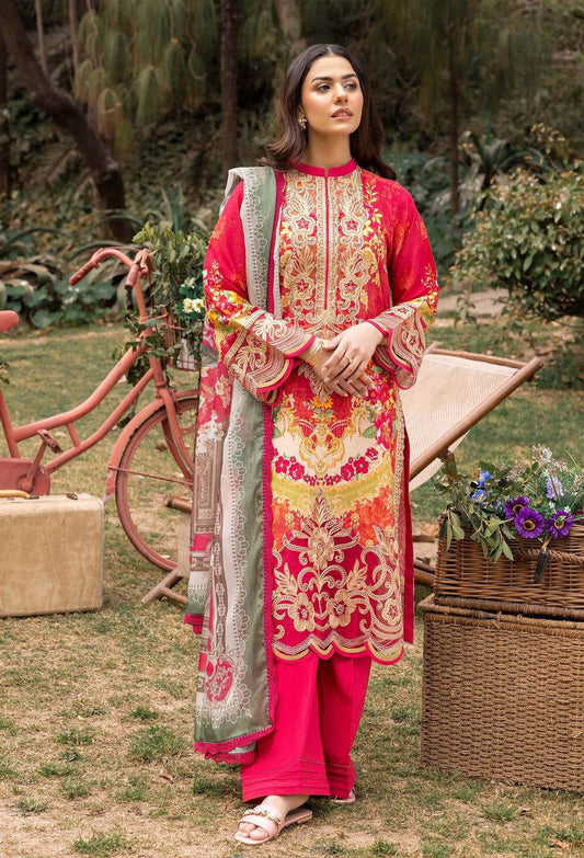 Adans Libas Prints By Nafia Atta Unstitched 3pcs - Jotey
