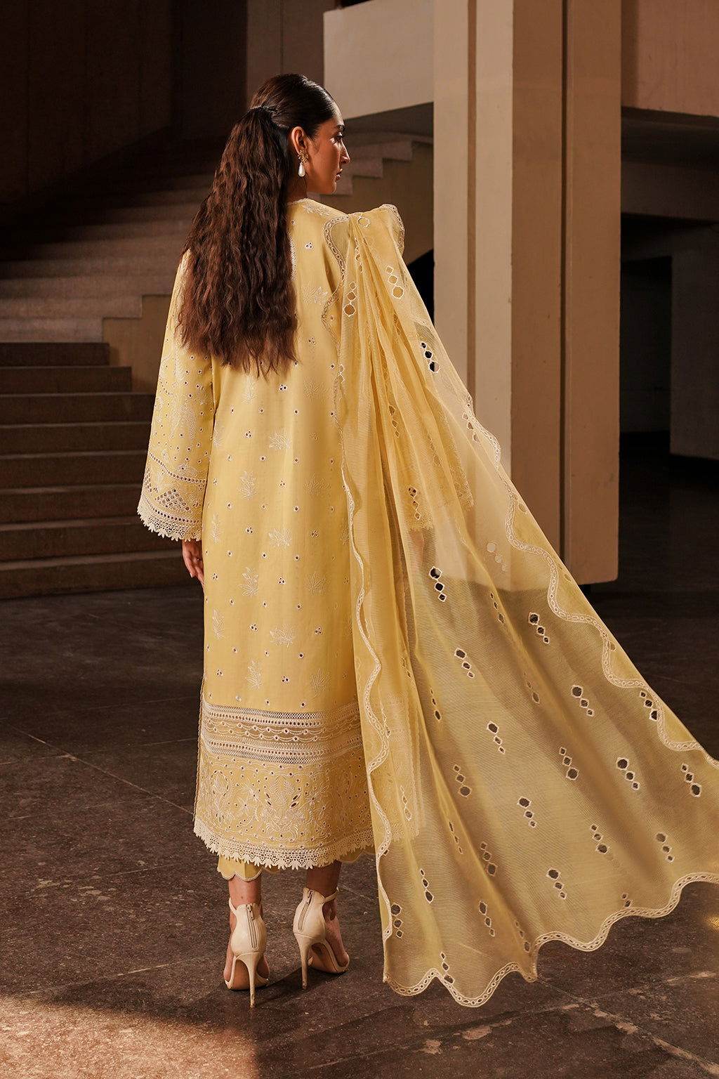 Afrozeh Festive Chikankari Embroidered Unstitched 3pcs - Jotey