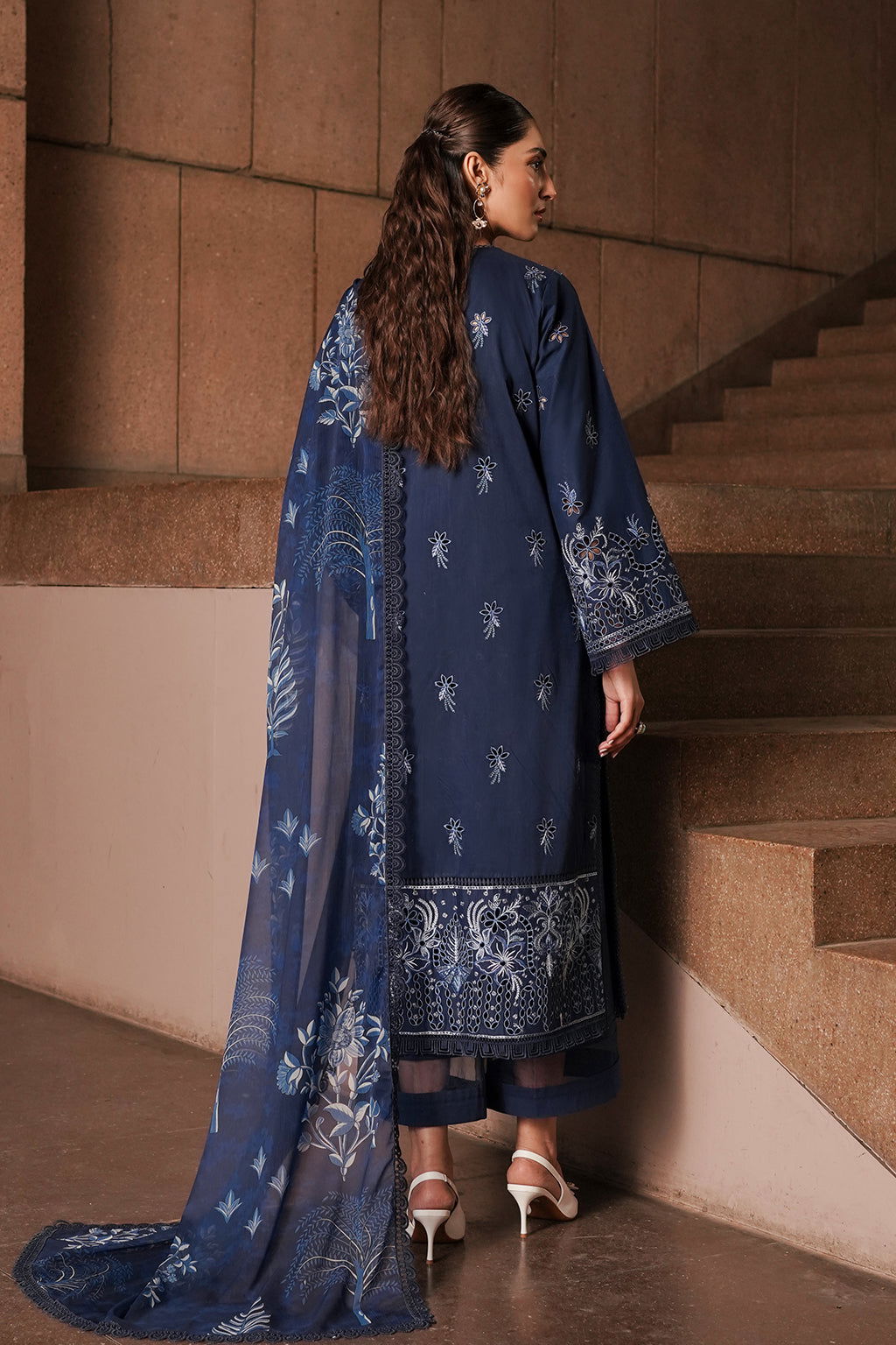 Afrozeh Festive Chikankari Embroidered Unstitched 3pcs - Jotey