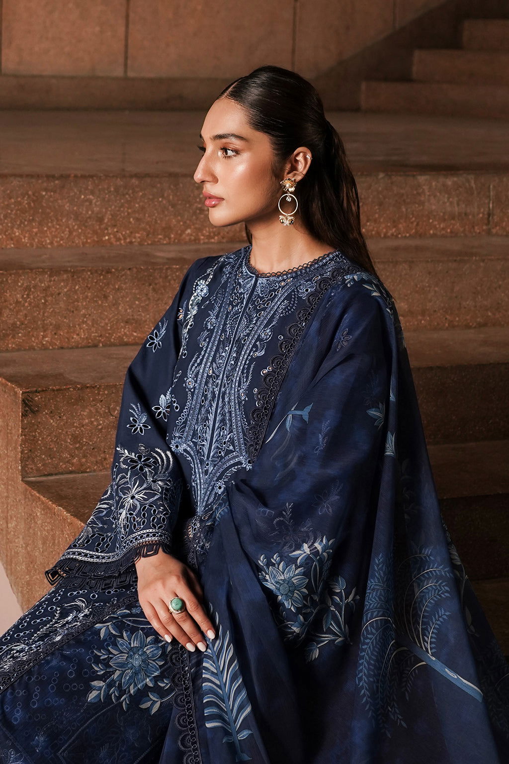 Afrozeh Festive Chikankari Embroidered Unstitched 3pcs - Jotey