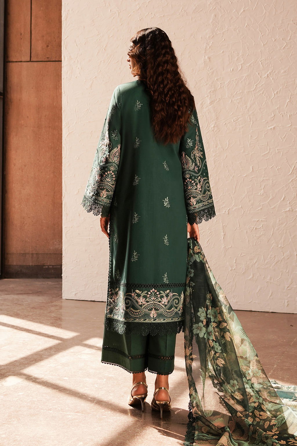 Afrozeh Festive Chikankari Embroidered Unstitched 3pcs - Jotey