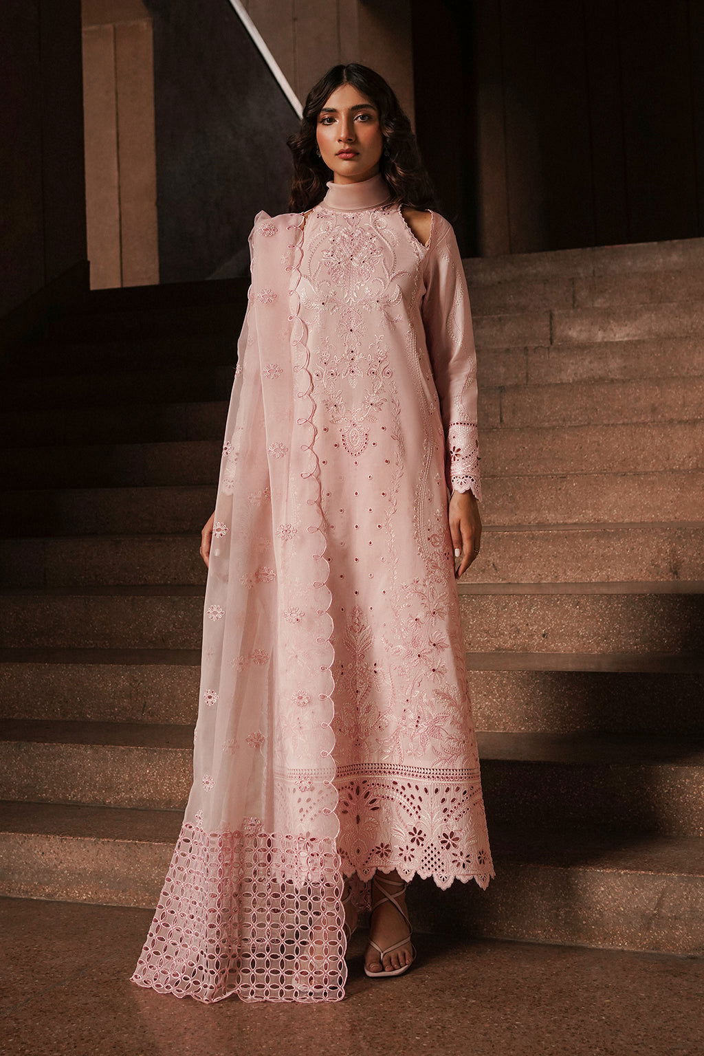 Afrozeh Festive Chikankari Embroidered Unstitched 3pcs - Jotey