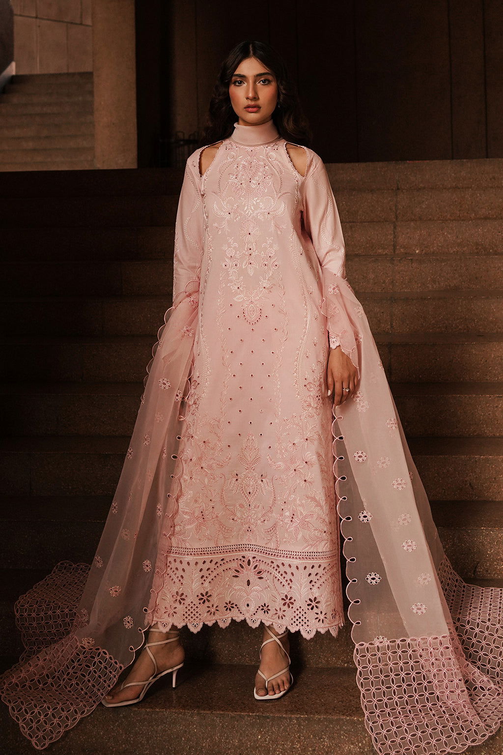 Afrozeh Festive Chikankari Embroidered Unstitched 3pcs - Jotey