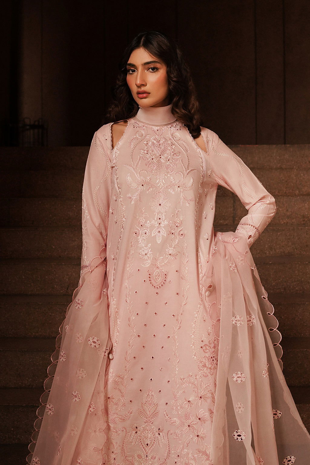 Afrozeh Festive Chikankari Embroidered Unstitched 3pcs - Jotey