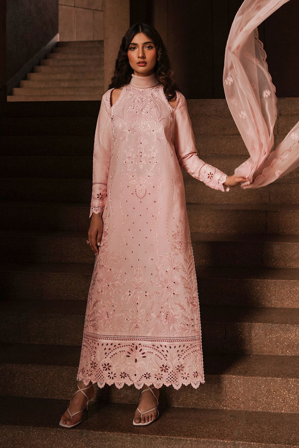 Afrozeh Festive Chikankari Embroidered Unstitched 3pcs - Jotey