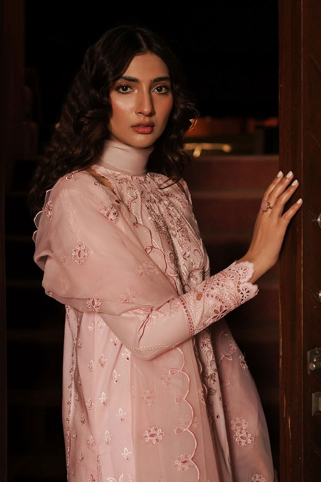 Afrozeh Festive Chikankari Embroidered Unstitched 3pcs - Jotey