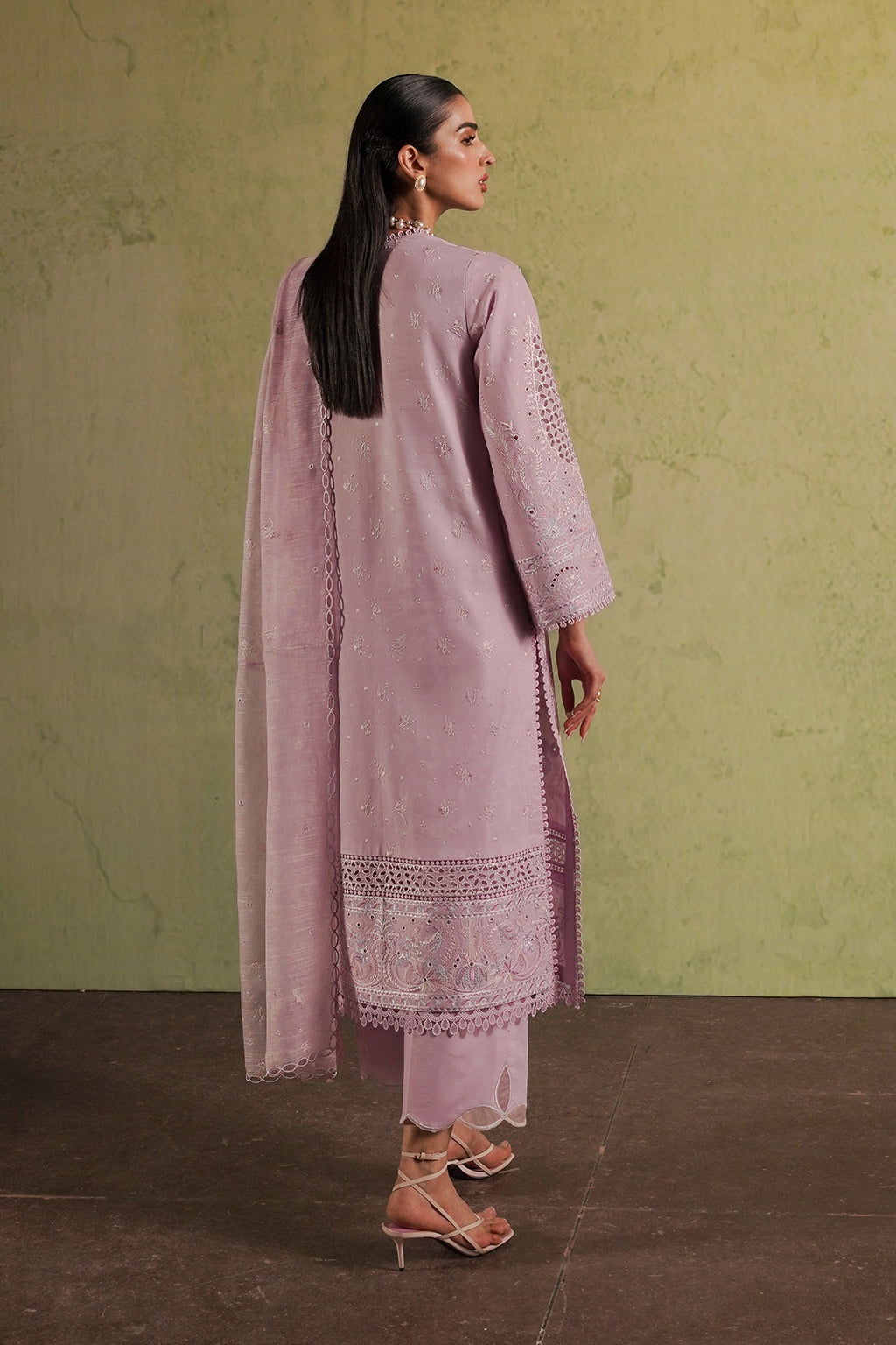 Afrozeh Festive Chikankari Embroidered Unstitched 3pcs - Jotey