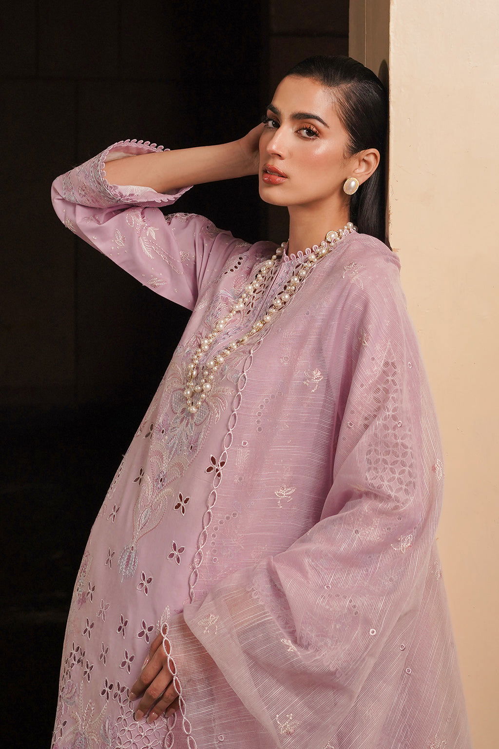 Afrozeh Festive Chikankari Embroidered Unstitched 3pcs - Jotey