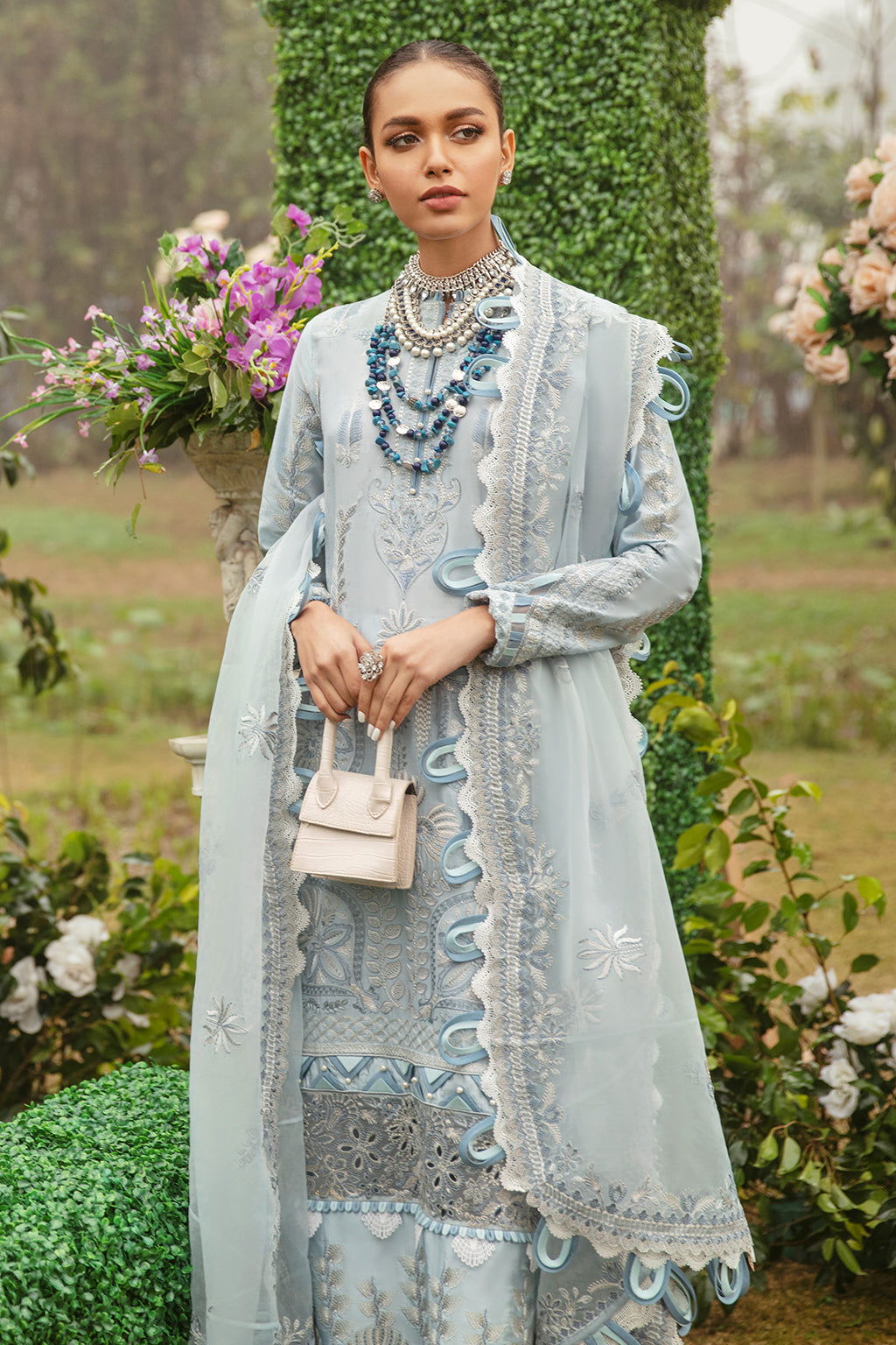 Afrozeh Garden of Eve Lawn 3Pcs - Jotey