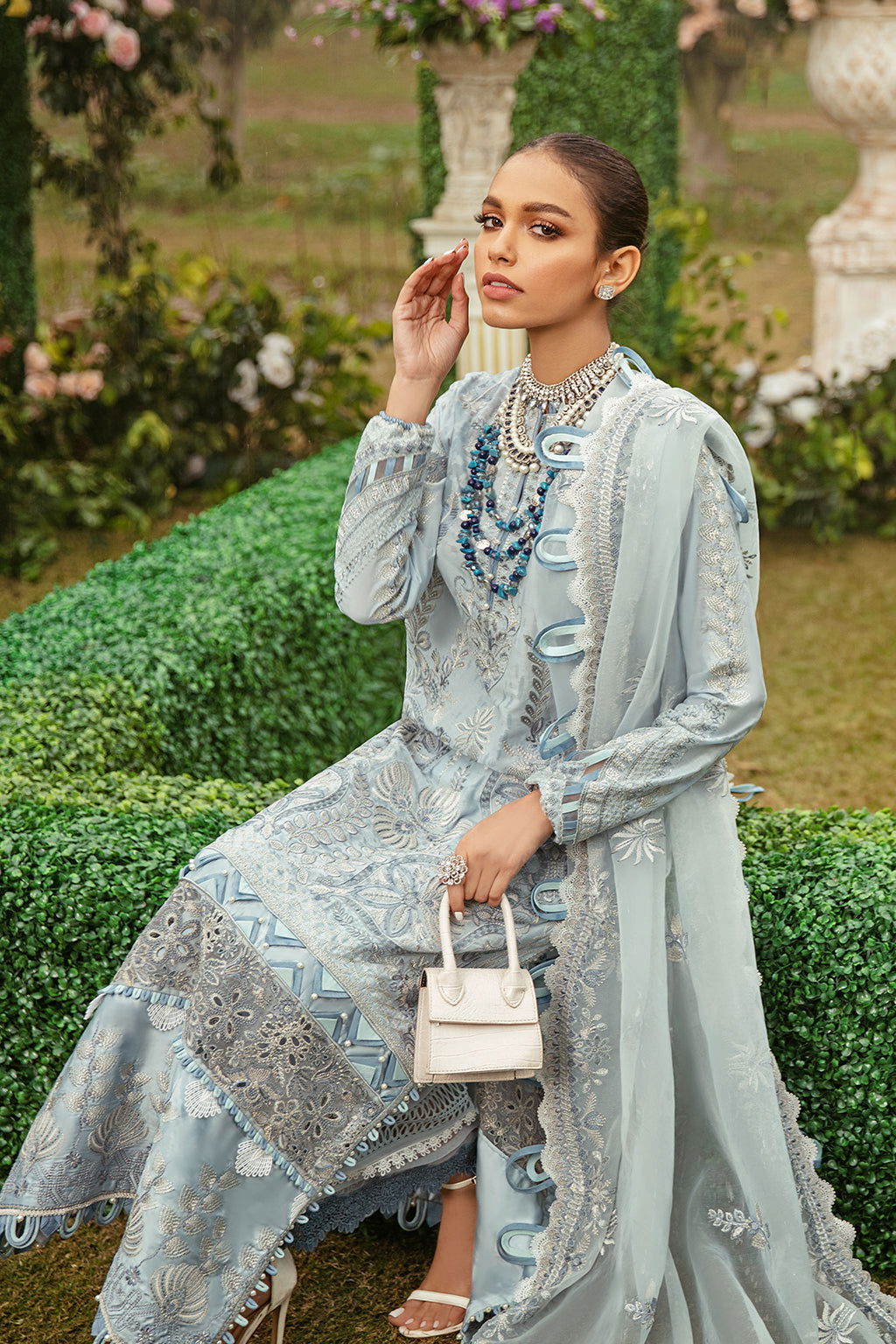 Afrozeh Garden of Eve Lawn 3Pcs - Jotey