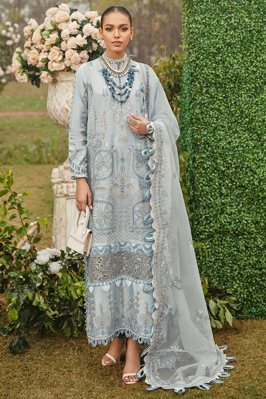 Afrozeh Garden of Eve Lawn 3Pcs - Jotey