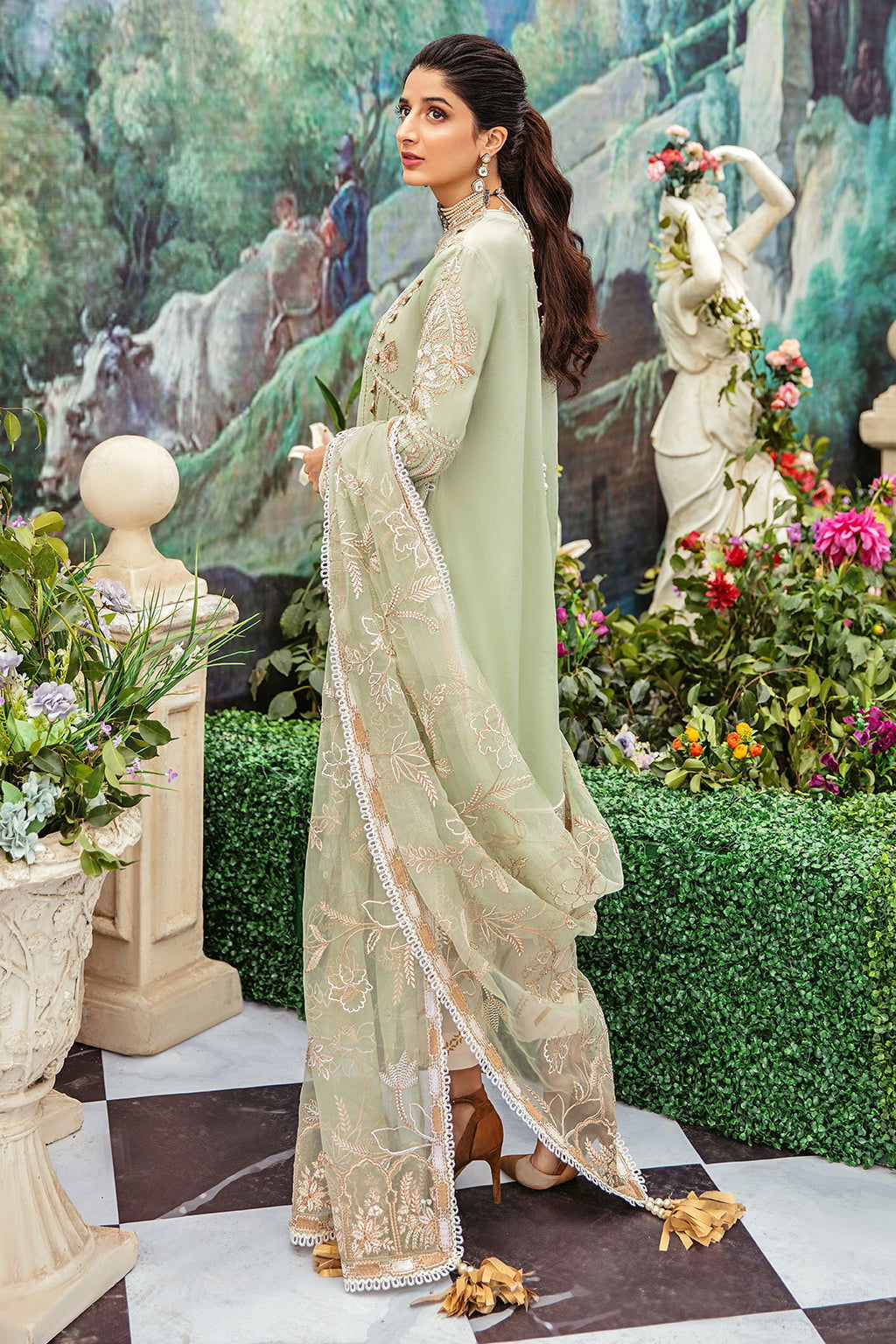 Afrozeh Garden of Eve Lawn 3Pcs - Jotey