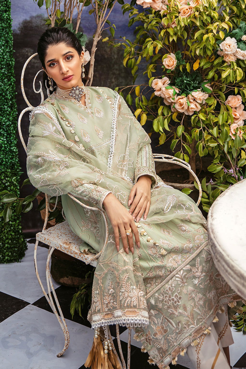 Afrozeh Garden of Eve Lawn 3Pcs - Jotey