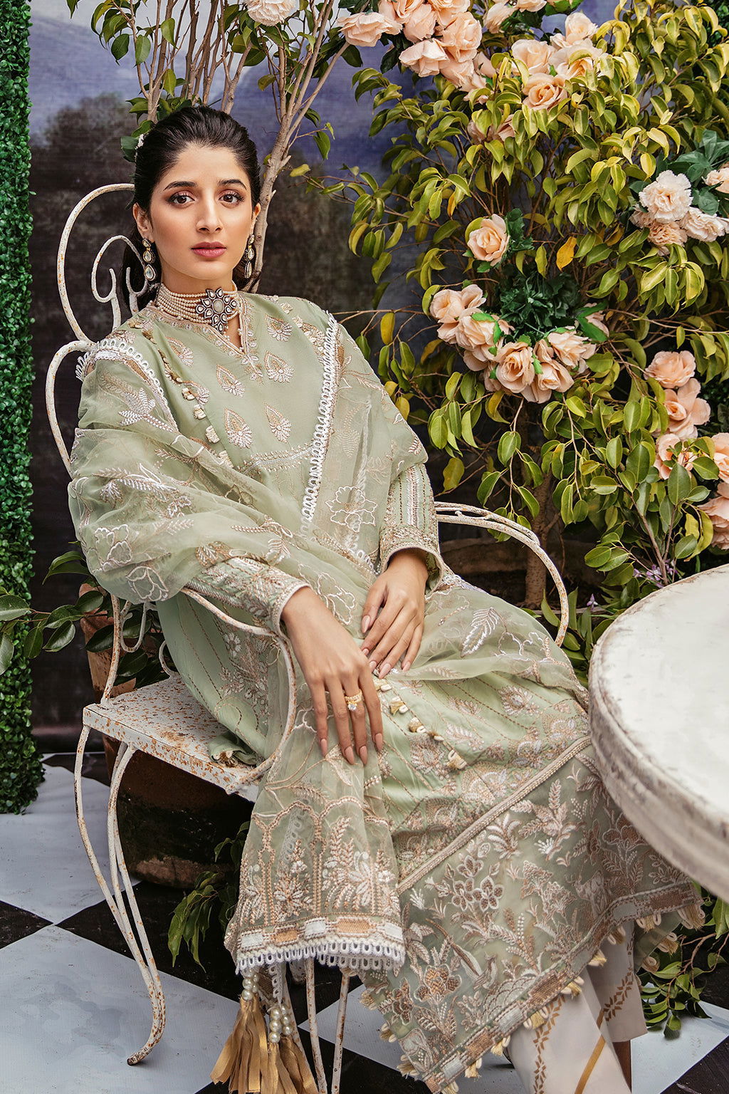 Afrozeh Garden of Eve Lawn 3Pcs - Jotey