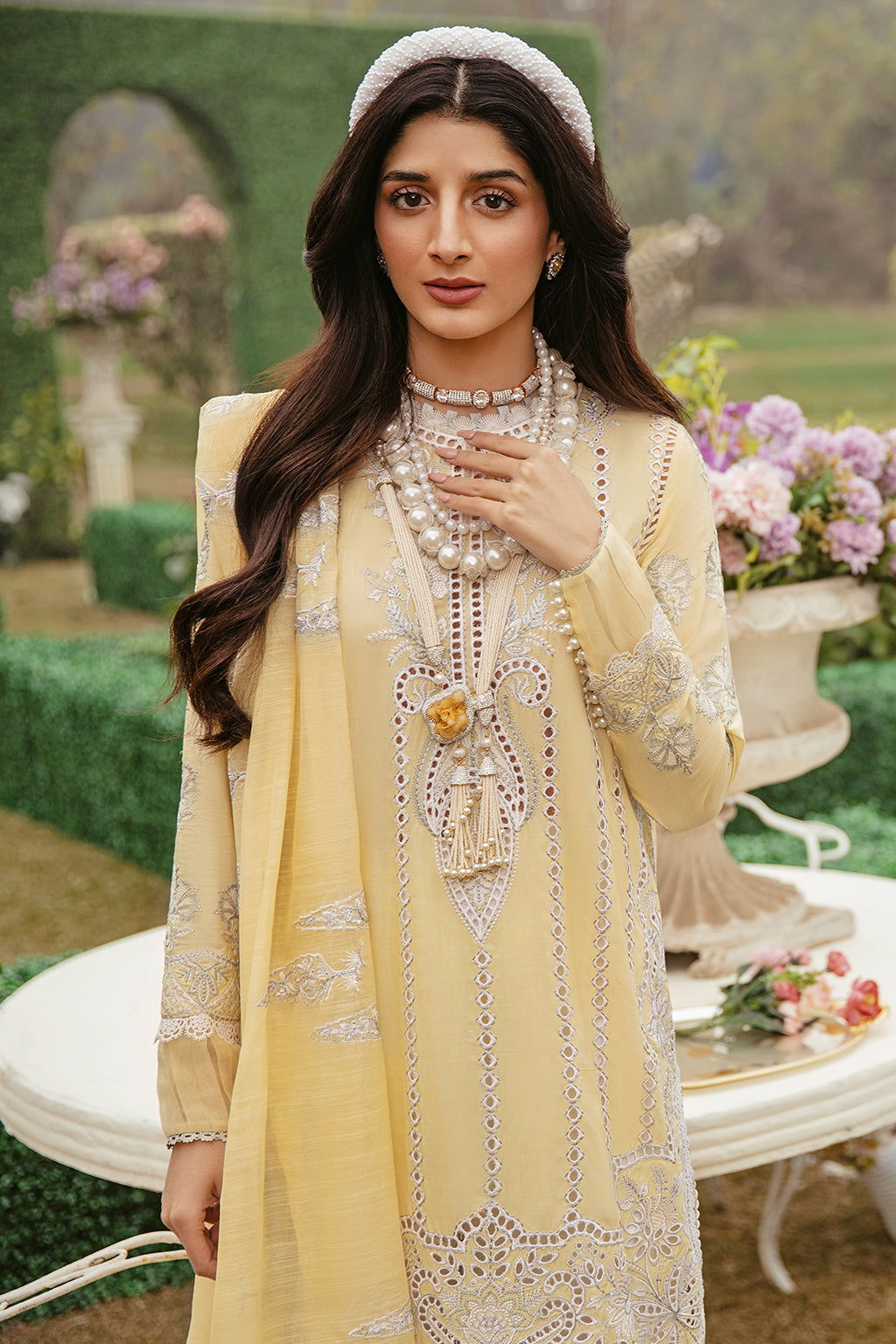 Afrozeh Garden of Eve Lawn 3Pcs - Jotey