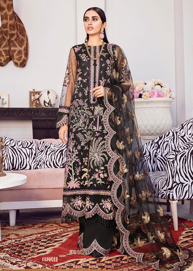 Afrozeh La Fuchsia Luxury Chiffon - Jotey