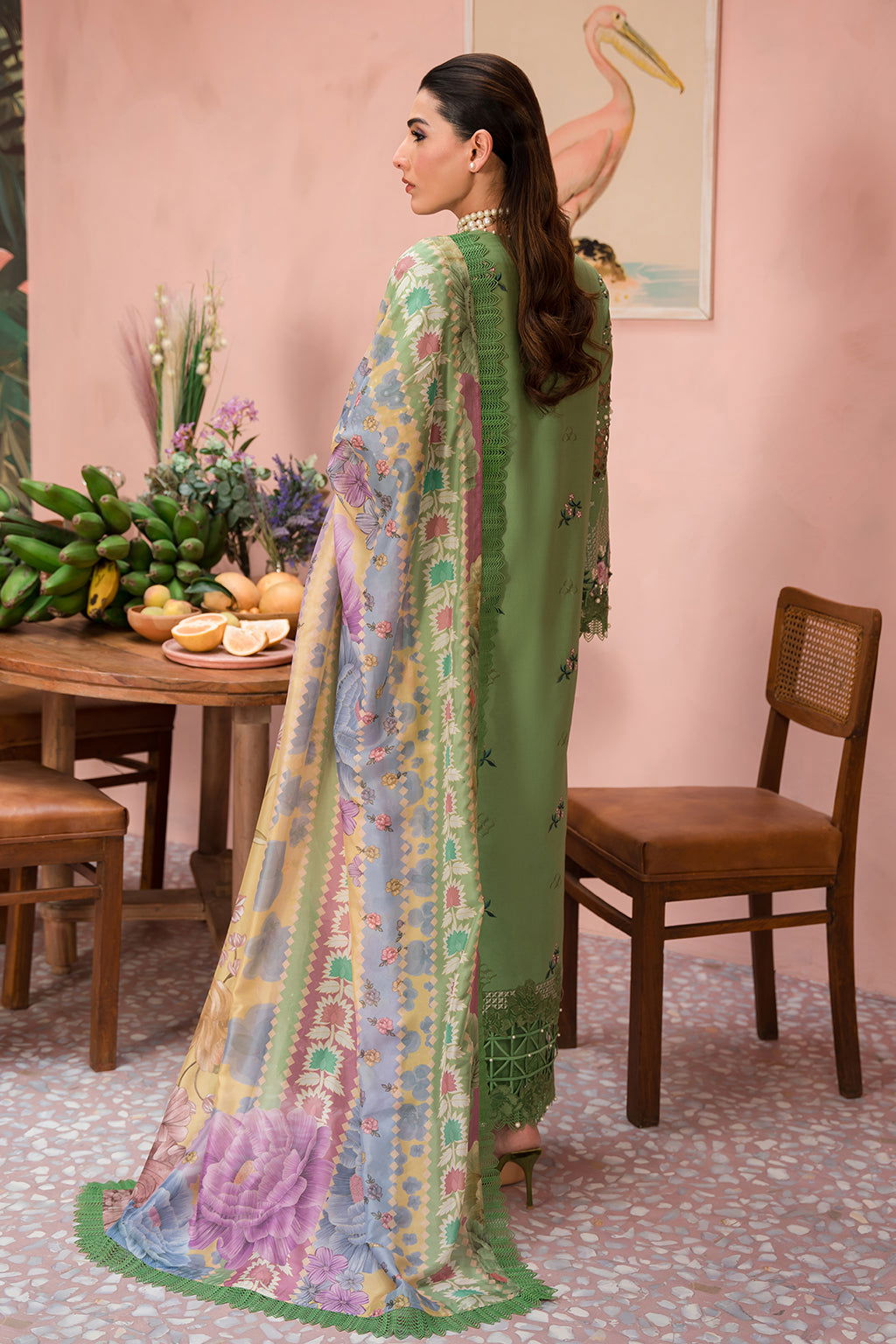 Afrozeh The Painted Garden Unstitched Lawn 3pcs - Jotey