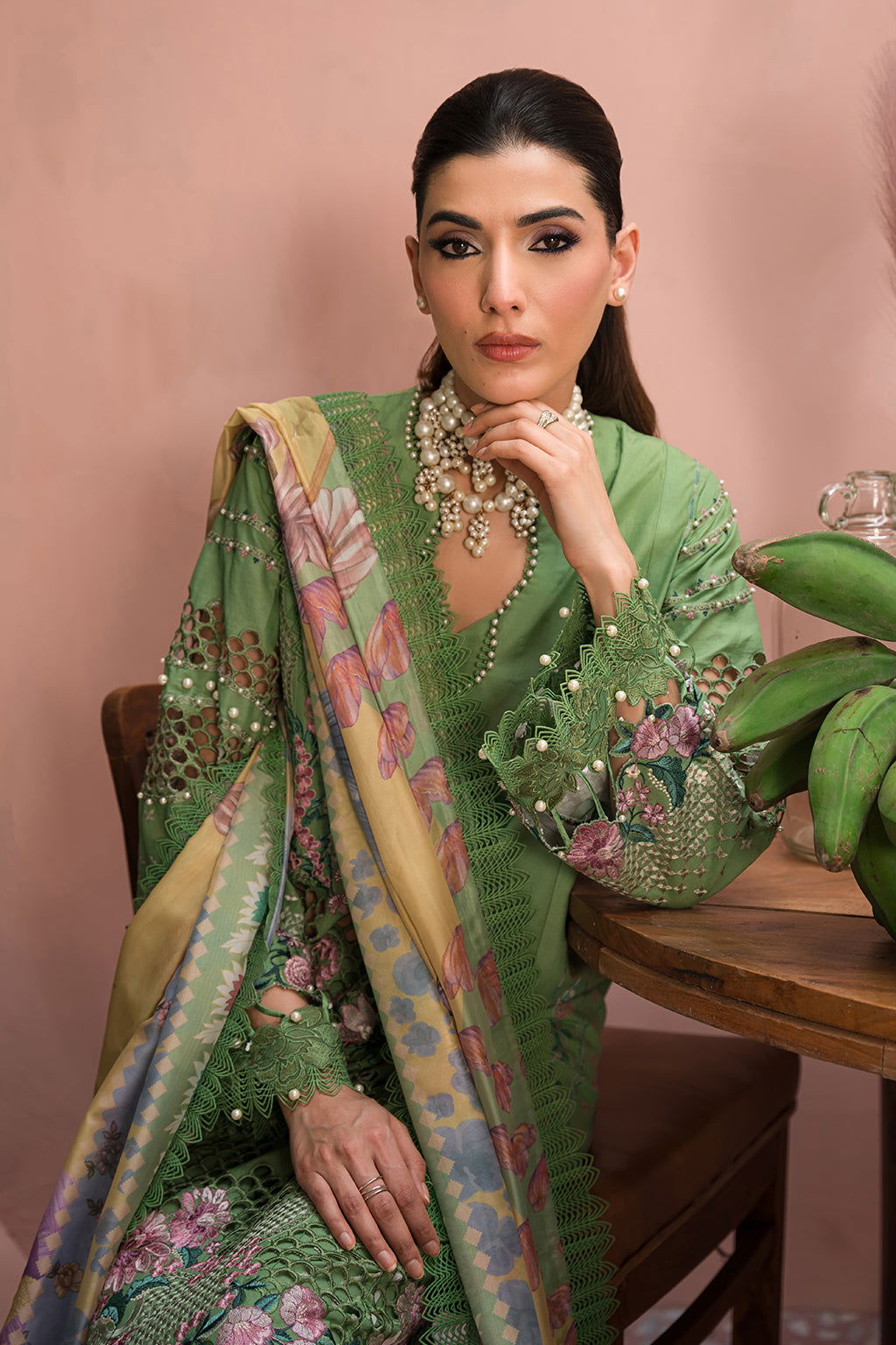 Afrozeh The Painted Garden Unstitched Lawn 3pcs - Jotey