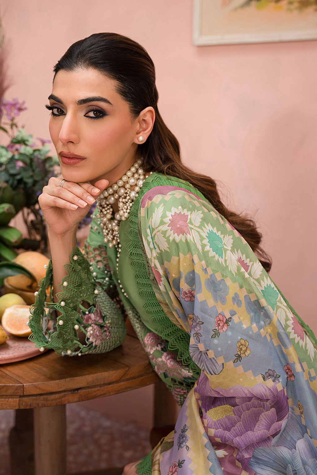 Afrozeh The Painted Garden Unstitched Lawn 3pcs - Jotey