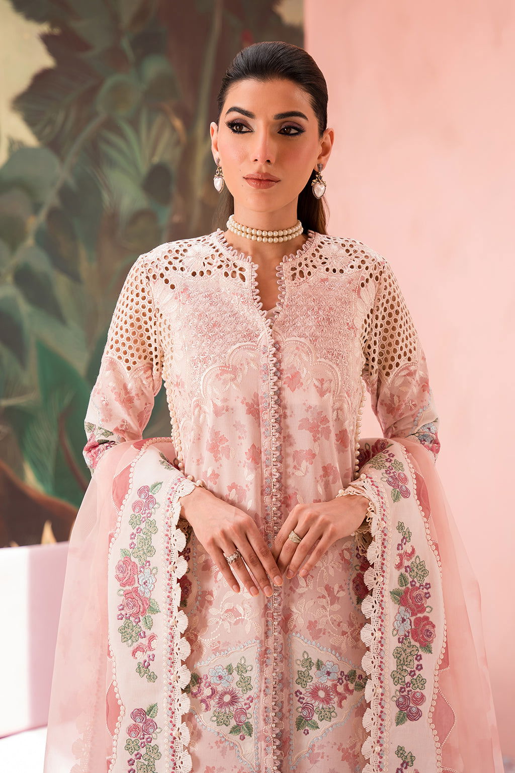 Afrozeh The Painted Garden Unstitched Lawn 3pcs - Jotey