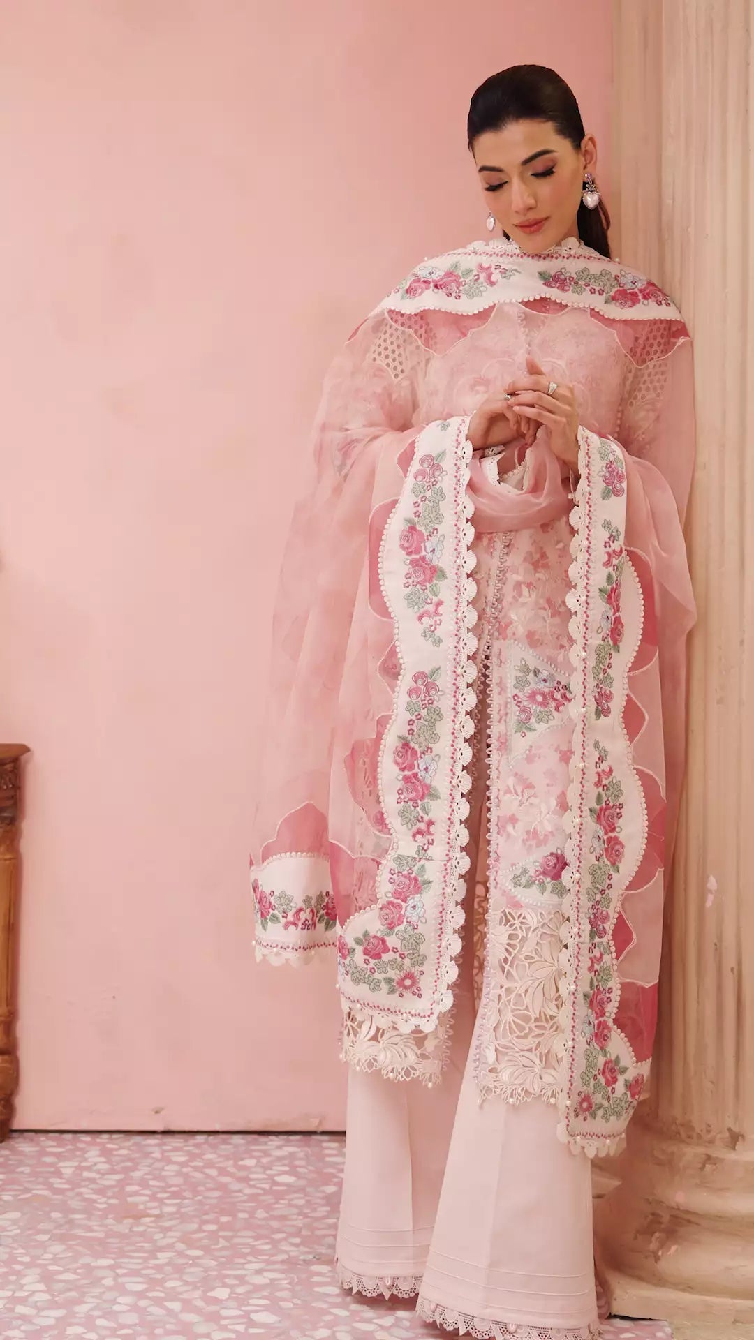 Afrozeh The Painted Garden Unstitched Lawn 3pcs - Jotey