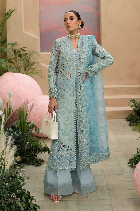Afrozeh The Painted Garden Unstitched Lawn 3pcs - Jotey