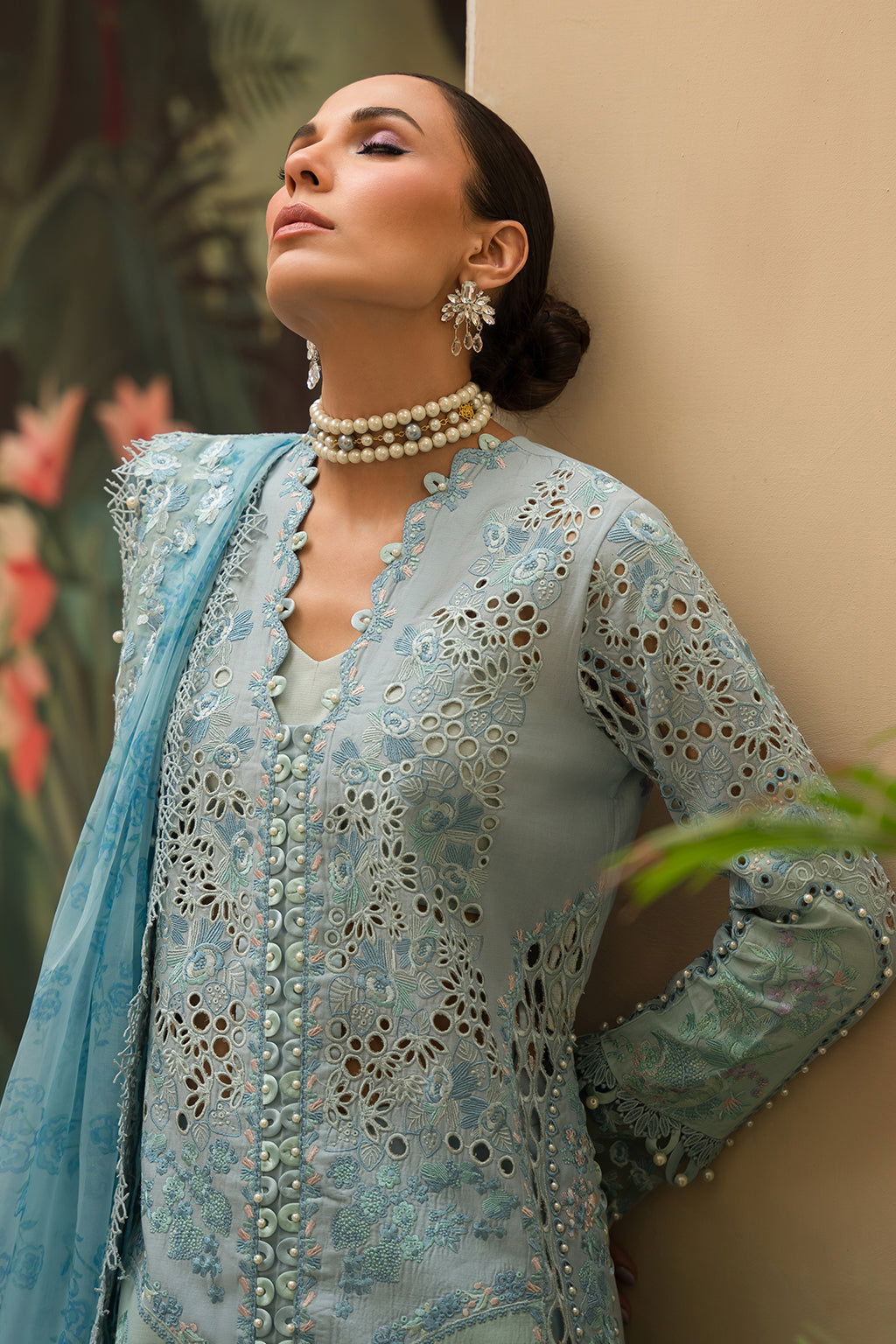 Afrozeh The Painted Garden Unstitched Lawn 3pcs - Jotey