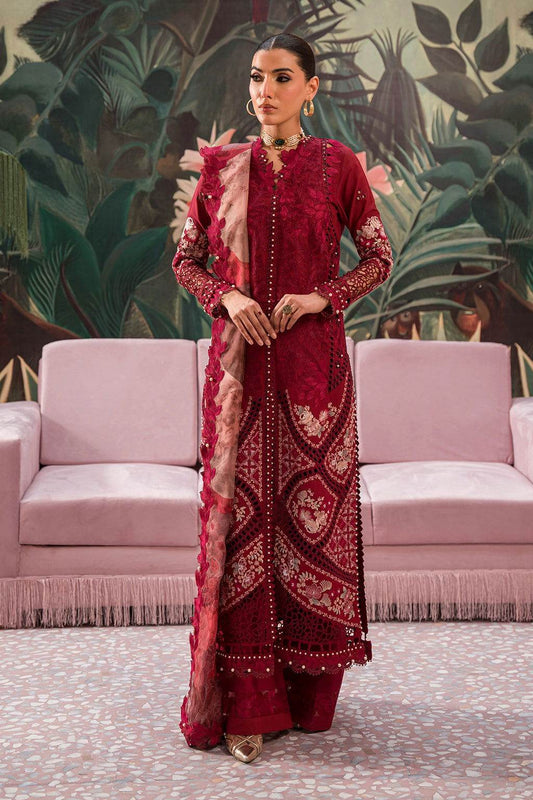 Afrozeh The Painted Garden Unstitched Lawn 3pcs - Jotey