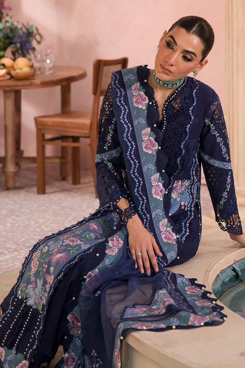 Afrozeh The Painted Garden Unstitched Lawn 3pcs - Jotey