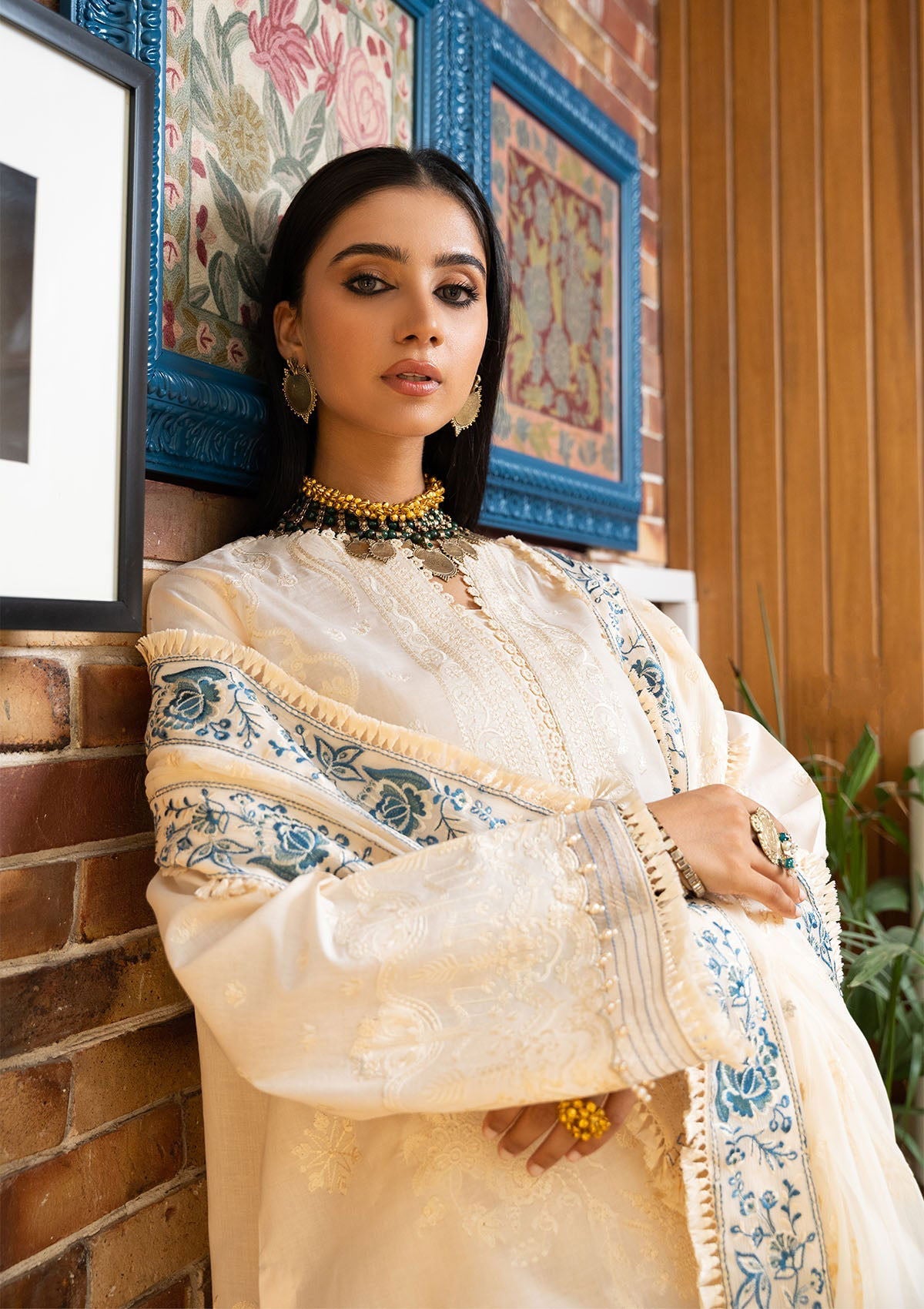 Aik Samah Embroidered Lawn Unstitched 3pcs - Jotey