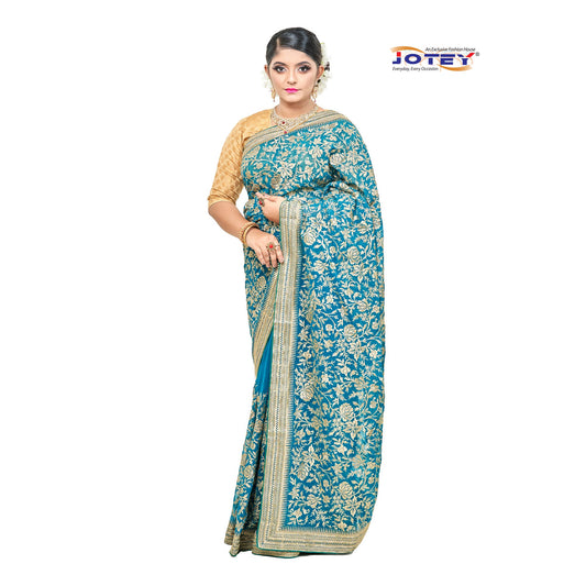 All Over Hand Embroidery Georgette Saree Jotey