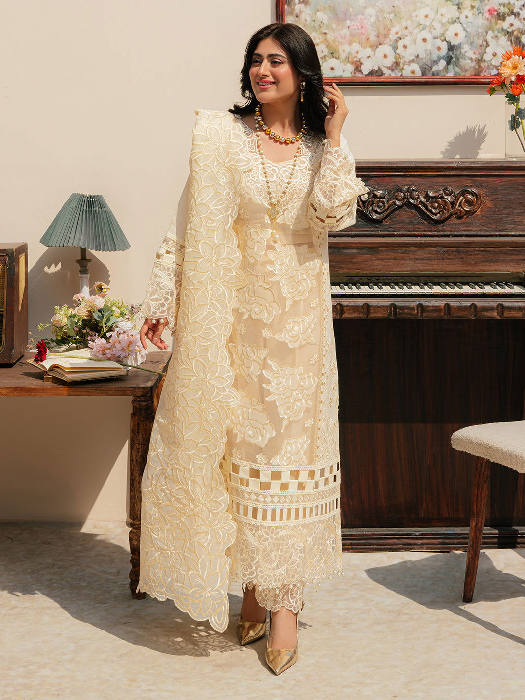 Allenura Laxury Lawn Unstitched 3pcs - Jotey