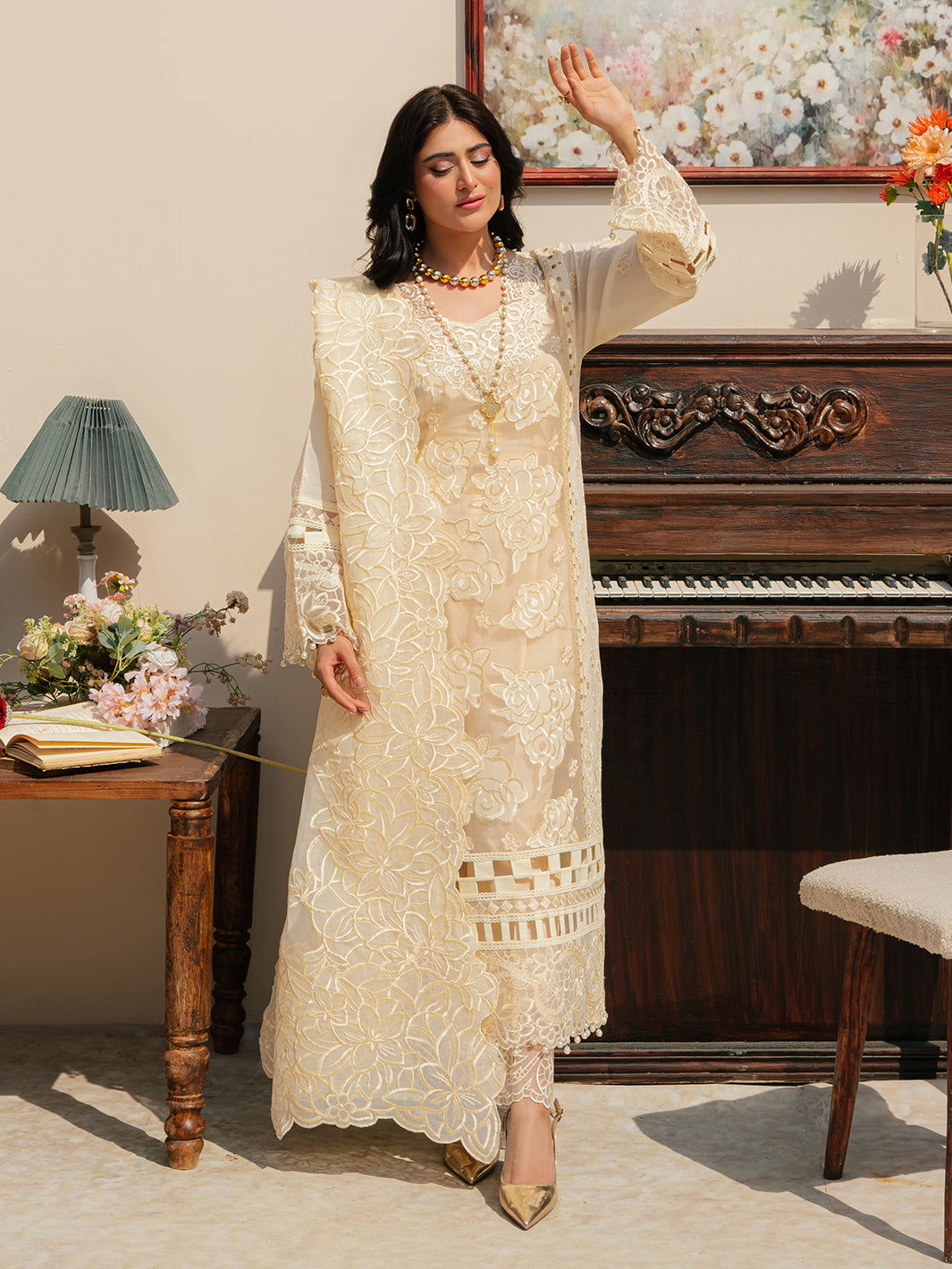 Allenura Laxury Lawn Unstitched 3pcs - Jotey