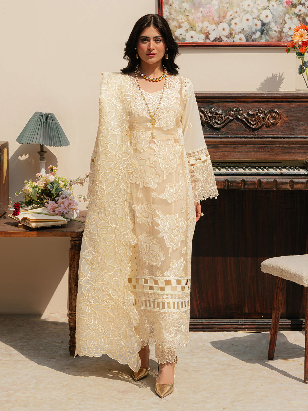 Allenura Laxury Lawn Unstitched 3pcs - Jotey