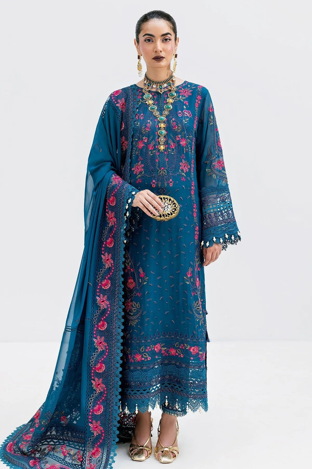 Luxe Serene'25 By Imrozia Embroidered Luxury Georgette Unstitched 3 Piece